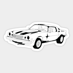 Camaro Bumble Bee Black Outline Sticker